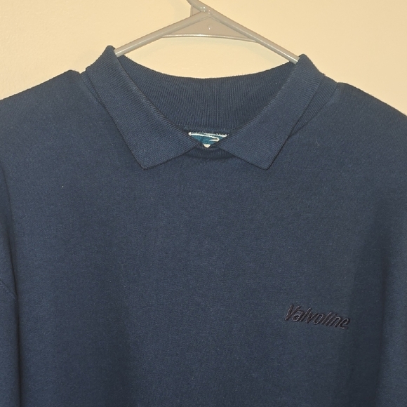 Classic Navy Blue Men's Valvoline Workers Sweatshirt MADE IN USA LOT N - Picture 5 of 5